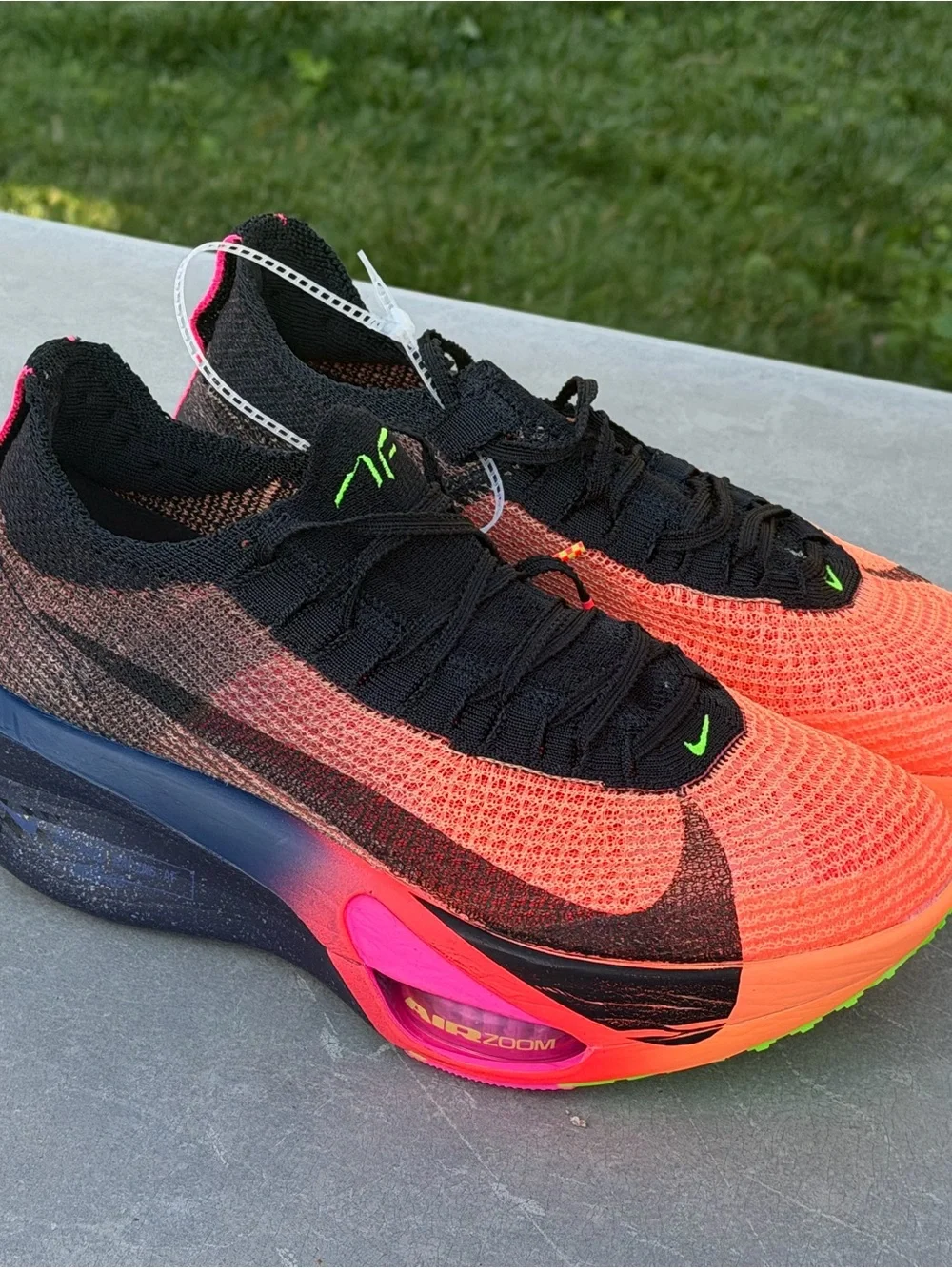 Nike Women’s 7 US Air ZoomX Alphafly 3 Flyknit Running Shoes - Black & Orange